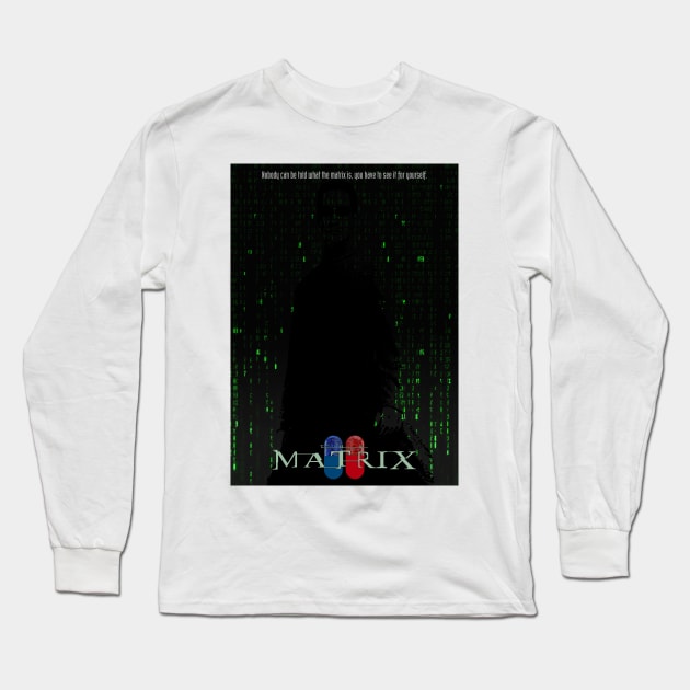 The matrix minimalist artworl Long Sleeve T-Shirt by retromegahero